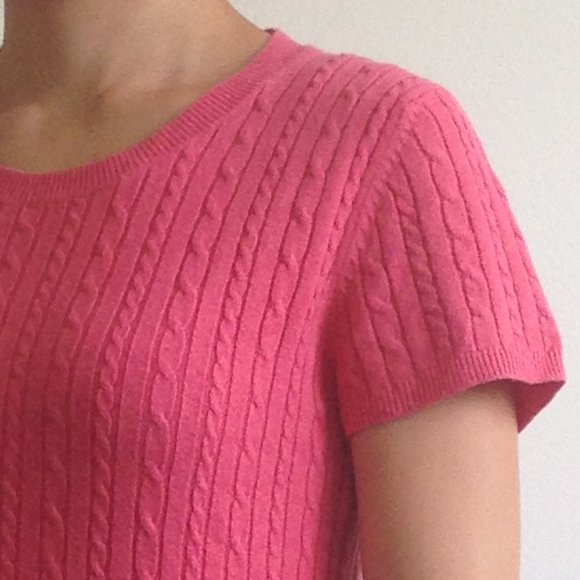 Merona - Pink Knit Short Sleeve Shirt - Picture 3 of 4